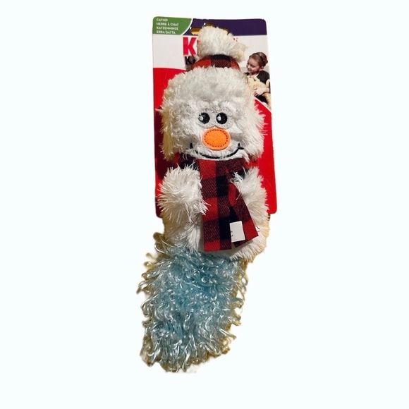 KONG Holiday Christmas Snowman Catnip Kickeroo Plush Cat‎ Toy 10" - Picture 1 of 3
